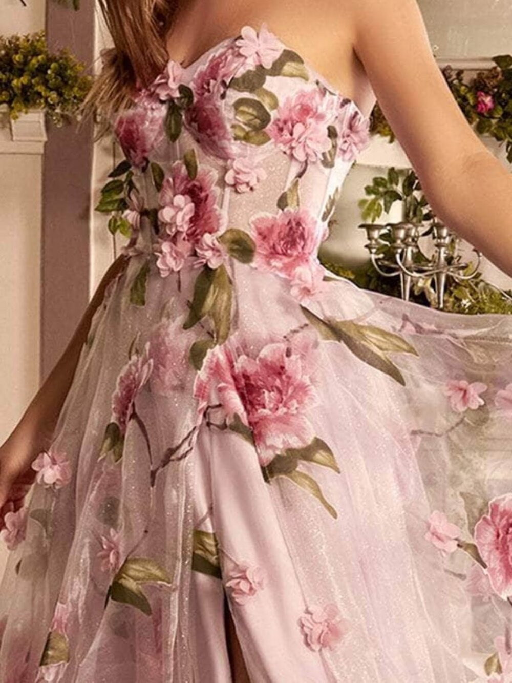 NWT Andrea and Leo A1035 Floral Applique Winter Formals and Balls Multi size 2 - Picture 2 of 6